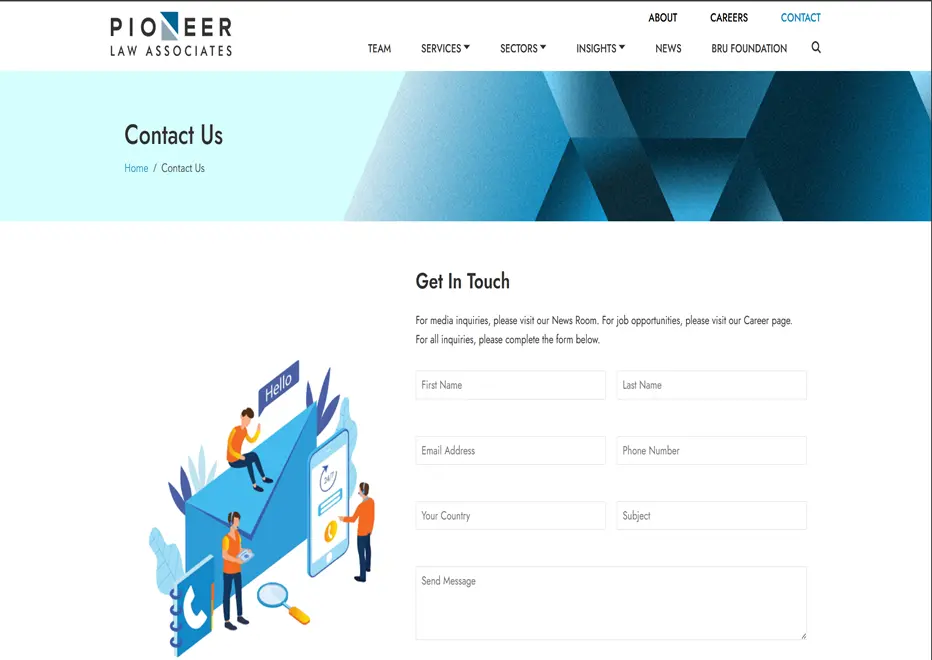 Contact Pioneer Law